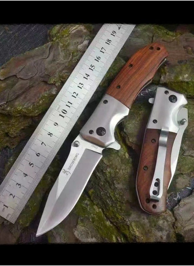 Browning سكينة للاستعمال الخارجي سكين جيب قابل للطي مجال صلابة عالية سكين التكتيكية سيبر DA51 سكين فاكهة من الفولاذ المقاوم للصدأ  - Image 1