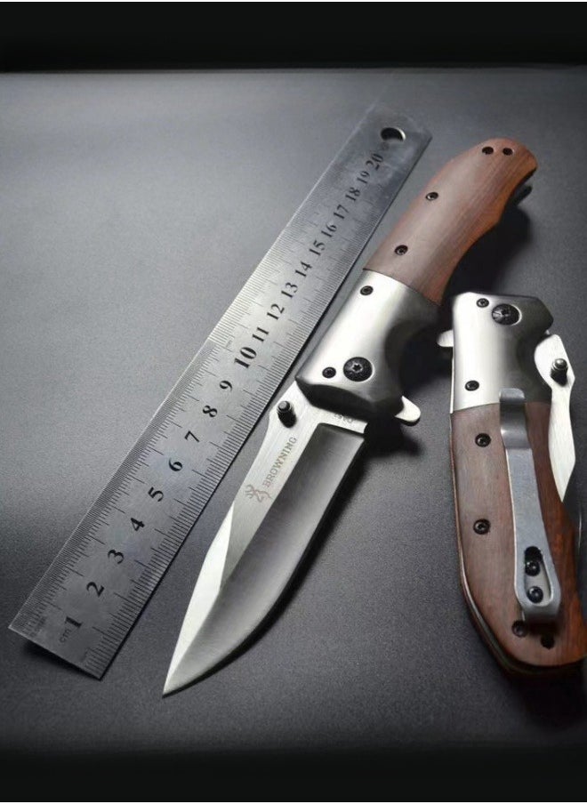 Browning - Outdoor Knife Folding Pocket Knife Field High Hardness Knife Tactical Saber DA51 Stainless Steel Fruit Knife - Image 1