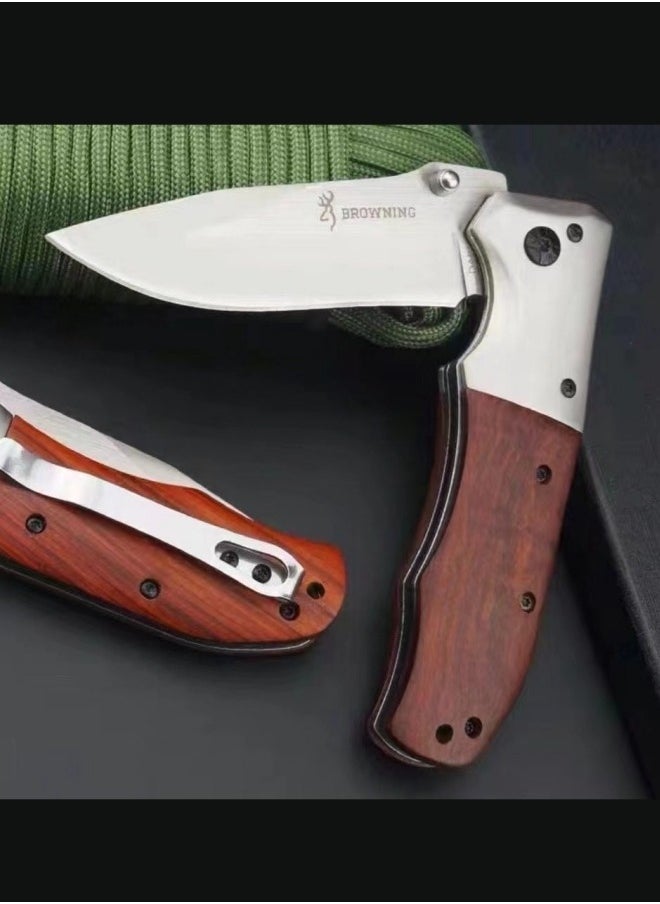 Browning - Outdoor Knife Folding Pocket Knife Field High Hardness Knife Tactical Saber DA51 Stainless Steel Fruit Knife - Image 1