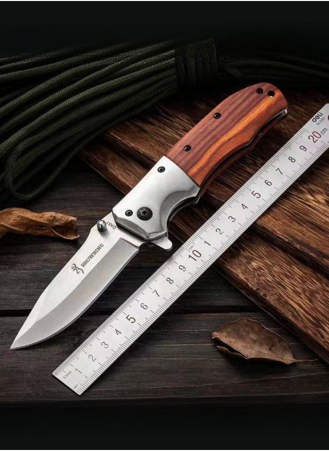 Browning - Outdoor Knife Folding Pocket Knife Field High Hardness Knife Tactical Saber DA51 Stainless Steel Fruit Knife - Image 1