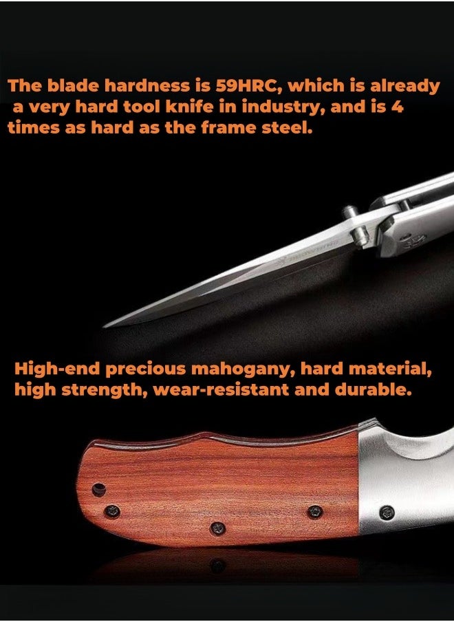 Browning - Outdoor Knife Folding Pocket Knife Field High Hardness Knife Tactical Saber DA51 Stainless Steel Fruit Knife - Image 1