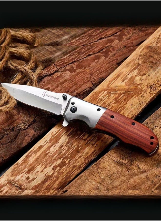 Browning - Outdoor Knife Folding Pocket Knife Field High Hardness Knife Tactical Saber DA51 Stainless Steel Fruit Knife - Image 1