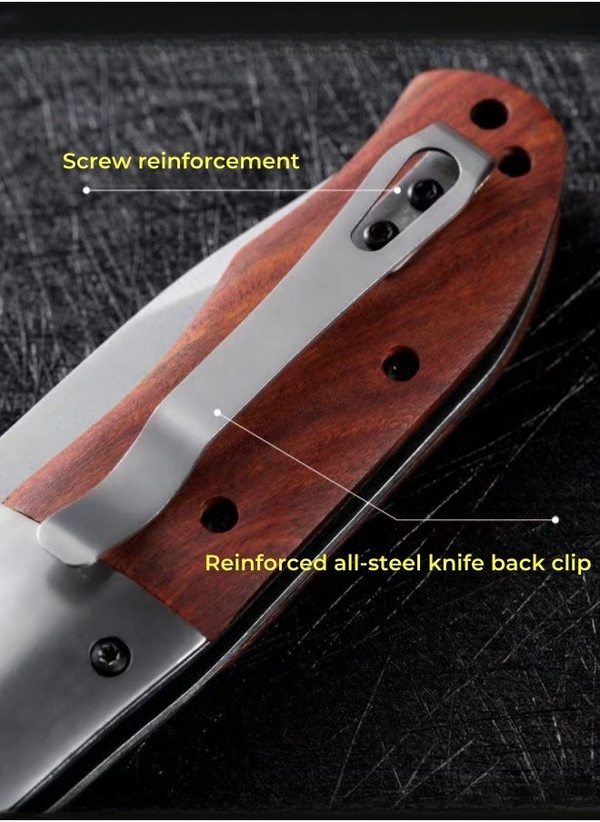 Browning - Outdoor Knife Folding Pocket Knife Field High Hardness Knife Tactical Saber DA51 Stainless Steel Fruit Knife - Image 1