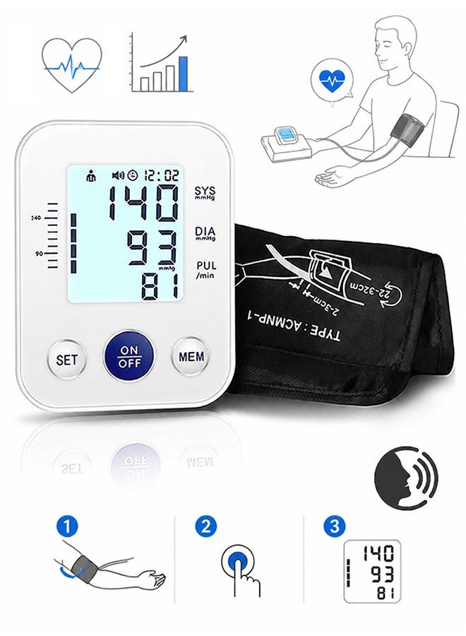 OLO Blood Pressure Monitor with Voice Broadcast, Automatic Upper Arm Bp Monitor - Image 1