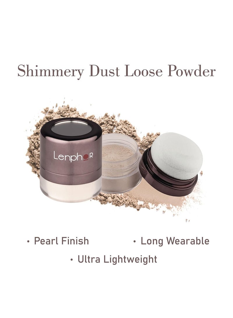 Lenphor Beauty Lust Long Lasting Powder for Radiant Skin | Matte Finish Compact Powder | Moisturized Glowing Skin | Shimmery Dust, 4.8gm - Image 3