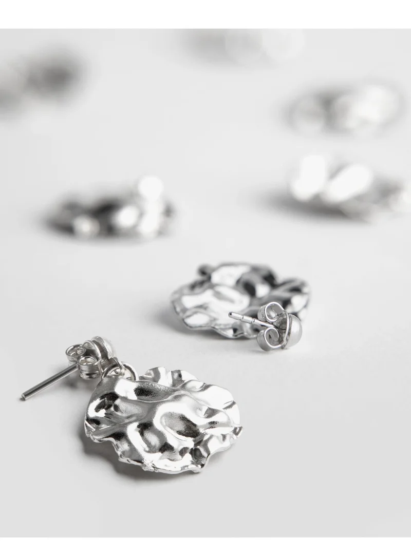 Minza  Minza ” Luminous Circlet ” Pure 925 Sterling Silver, Handmade Earring for Women, Stud Earring, 4.100 grams of Silver, Jewelry for Casual & Special Occasion for Women | Best Price UAE