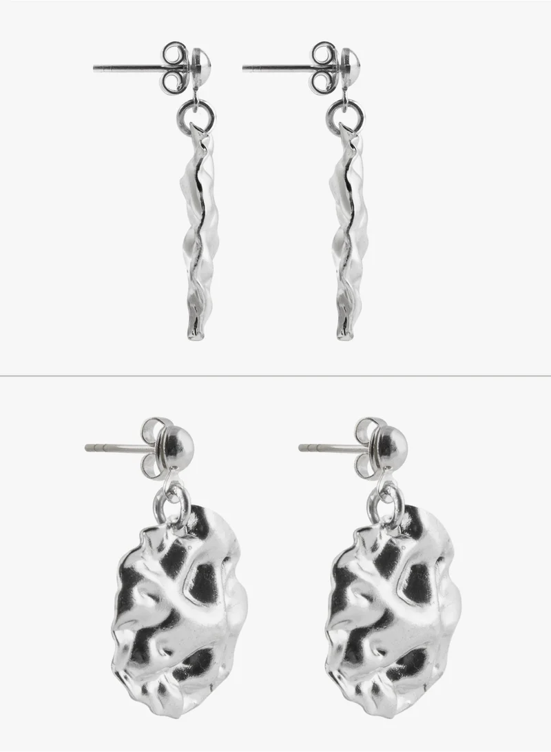 Minza  Minza ” Luminous Circlet ” Pure 925 Sterling Silver, Handmade Earring for Women, Stud Earring, 4.100 grams of Silver, Jewelry for Casual & Special Occasion for Women | Best Price UAE
