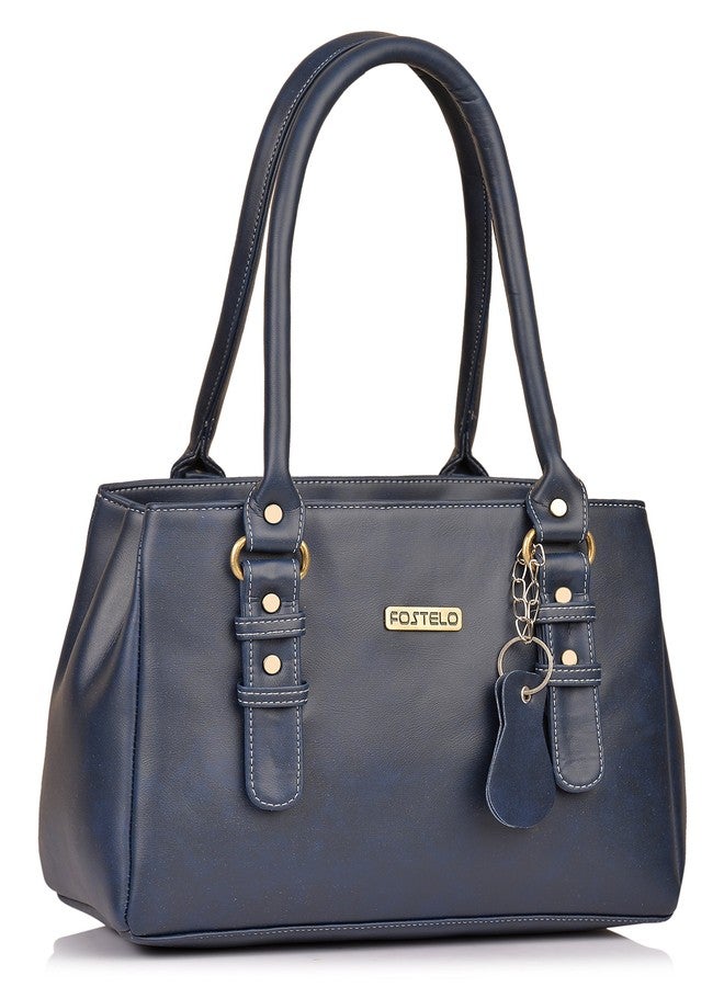 Fostelo Women's Riverside Satchel Tote Handbag for Women | Ladies Purse | Stylish Shoulder Bag | Gift For Women | Blue - Image 1