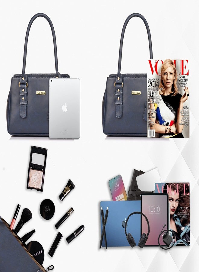 Fostelo Women's Riverside Satchel Tote Handbag for Women | Ladies Purse | Stylish Shoulder Bag | Gift For Women | Blue - Image 4