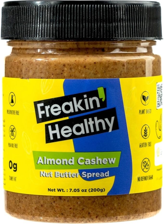 FREAKIN HEALTHY Almond Cashew Spread 200g (Pack of 16) - Image 1