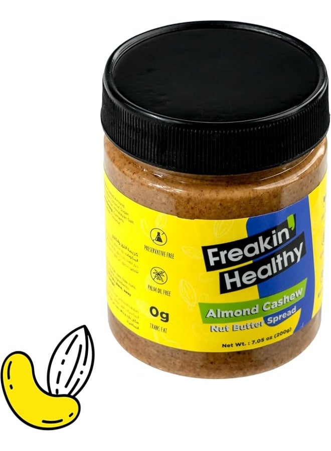 FREAKIN HEALTHY Almond Cashew Spread 200g (Pack of 16) - Image 2