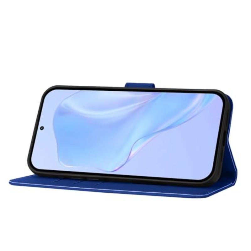 Compatible with Coolpad Cool 30 Eco PU Leather Card Holder Wallet Flip Magnetic Closure Stand DarkBlue - Image 3