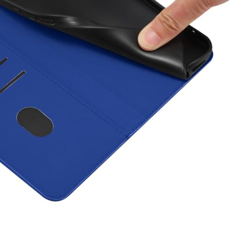Compatible with Coolpad Cool 30 Eco PU Leather Card Holder Wallet Flip Magnetic Closure Stand DarkBlue - Image 4