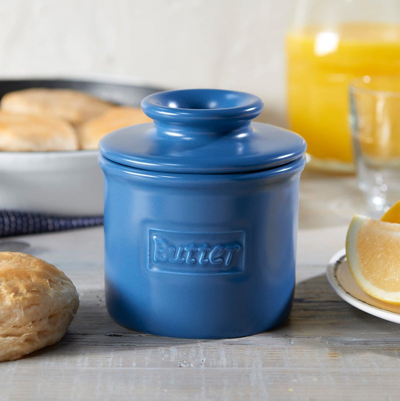 Butter Bell - The Original Butter Bell Crock by L. Tremain, French Ceramic Butter Dish, Café Matte Collection, Navy Matte - Image 2