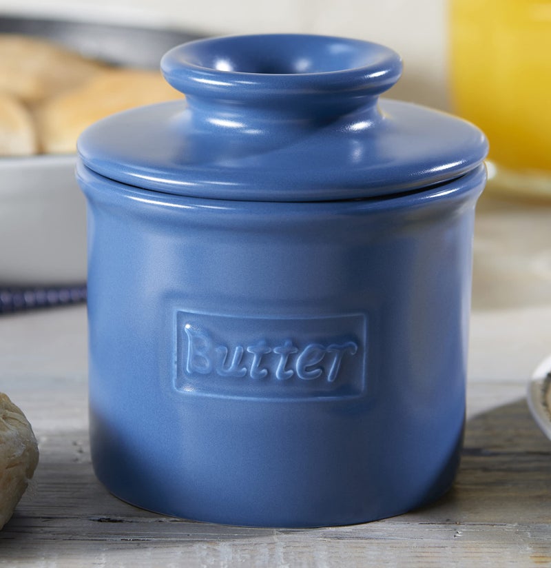 Butter Bell - The Original Butter Bell Crock by L. Tremain, French Ceramic Butter Dish, Café Matte Collection, Navy Matte - Image 5