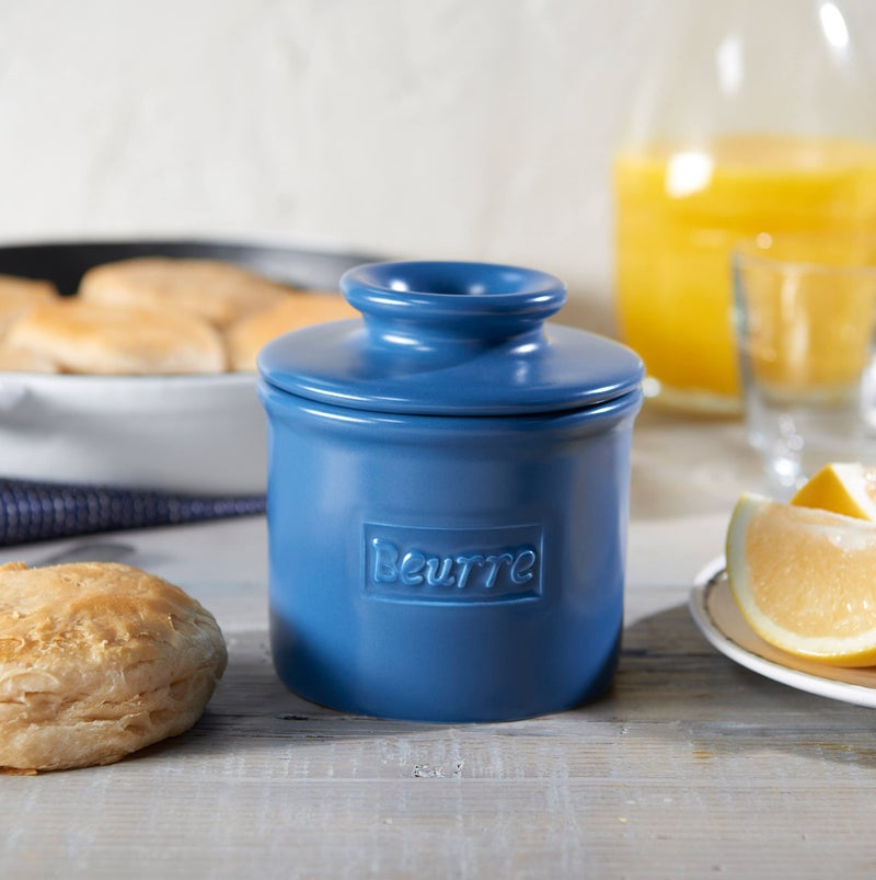 Butter Bell - The Original Butter Bell Crock by L. Tremain, French Ceramic Butter Dish, Café Matte Collection, Navy Matte - Image 3