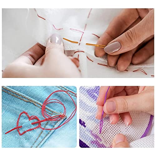 Vidillo Repair Sewing Needles, Vidillo Big Needle and Giant Tapestry Needles with Transparent Bottle for Crochet Darning Beading Quilting Weaving Crafts, Total 8 Pcs - Image 4