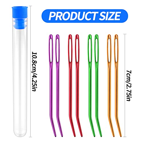 Vidillo Repair Sewing Needles, Vidillo Big Needle and Giant Tapestry Needles with Transparent Bottle for Crochet Darning Beading Quilting Weaving Crafts, Total 8 Pcs - Image 2