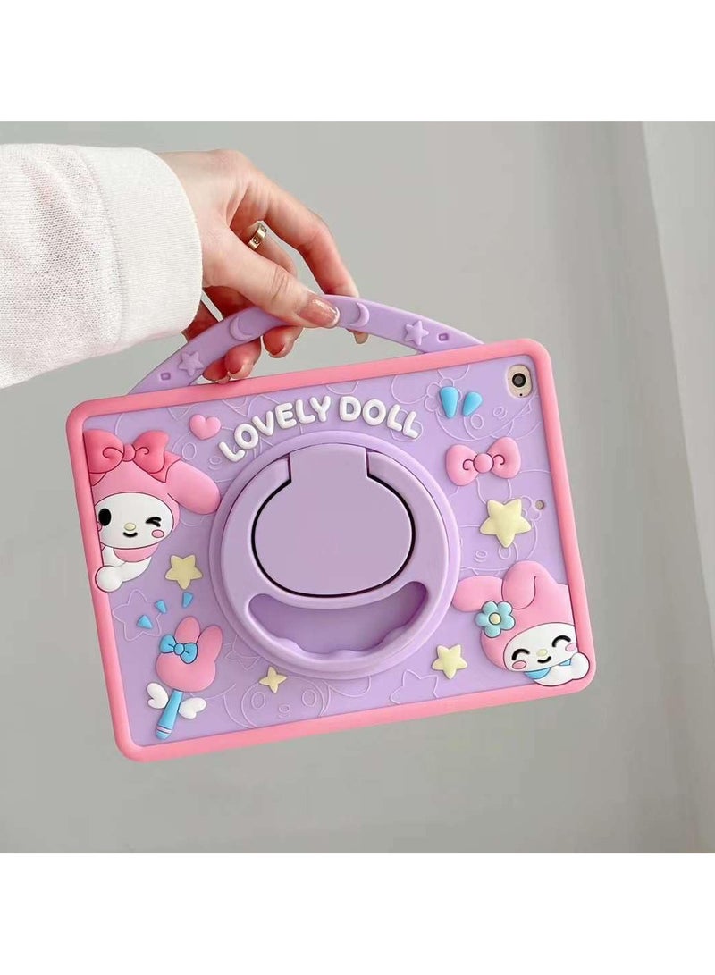 Kids Case for iPad 10th Generation 10.2 inch 2022 with Pencil Holder and 360°Rotatable Hand Strap/Stand, iPad Silicone Cover 10th Generation for Kids - Image 2