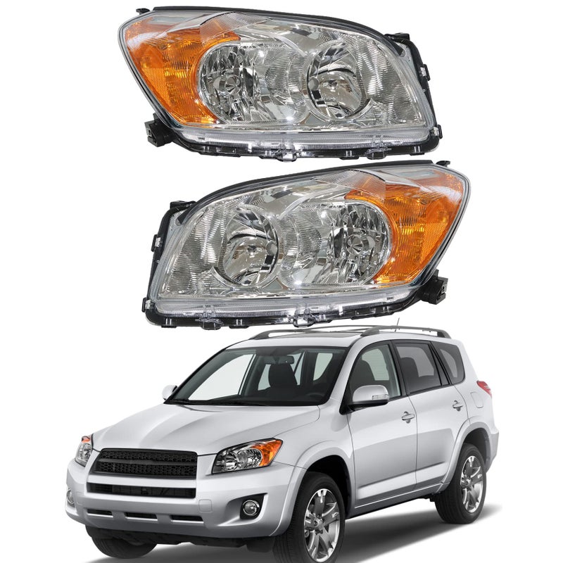 مجموعة مصابيح الهالوجين الجانبية للسائق والراكب SEBLAFF بديل لموديلات 2009 2010 2011 2012 RAV4 المحدودة النسخة اليابانية