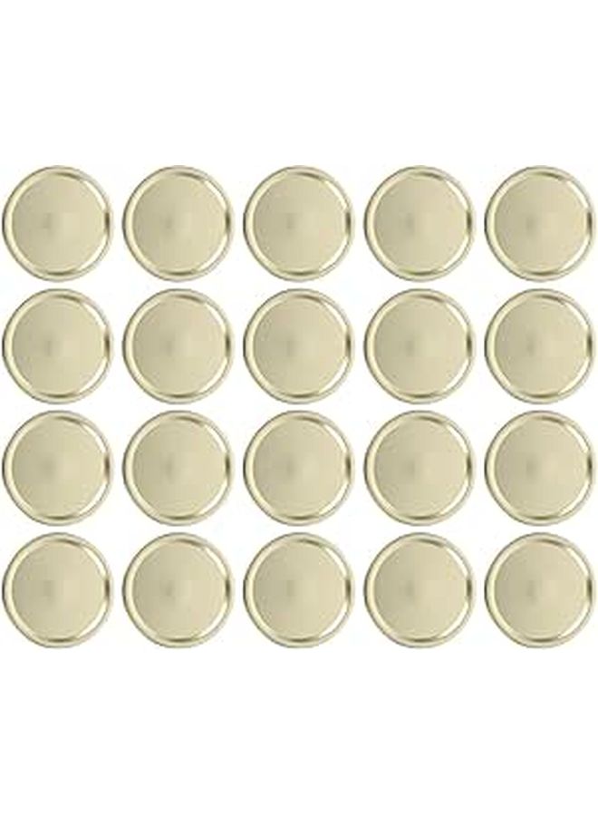 86mm Gold Tinplate Mason Jar Lids 20pcs Airtight Split Type Covers for Food Storage and Preservation - Image 1