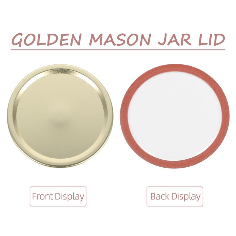 86mm Gold Tinplate Mason Jar Lids 20pcs Airtight Split Type Covers for Food Storage and Preservation - Image 4