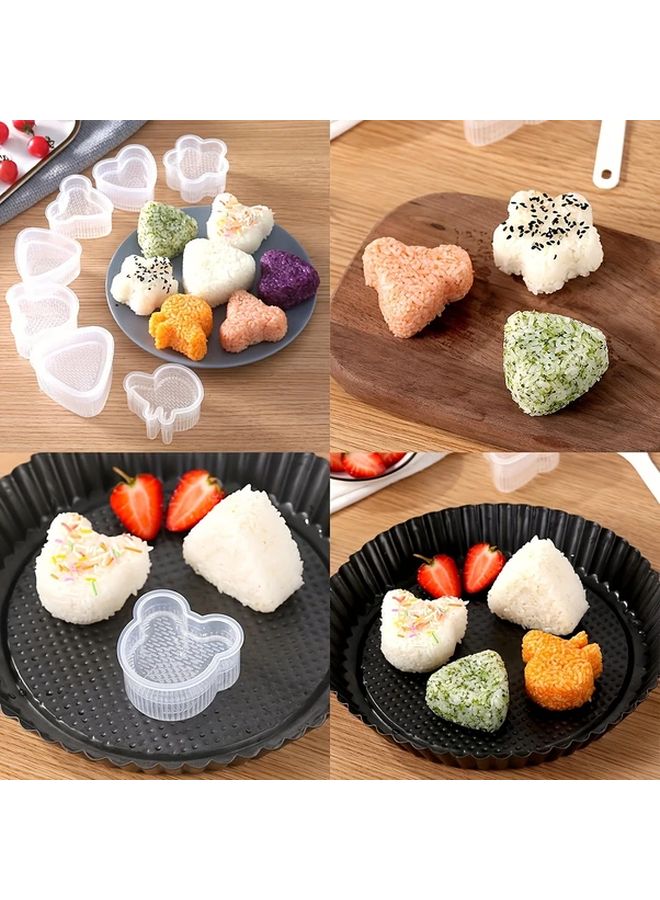 6pcs Yellow Rice Ball Mold Set With 1pc Rice Spoon For DIY Sushi Onigiri - Image 5