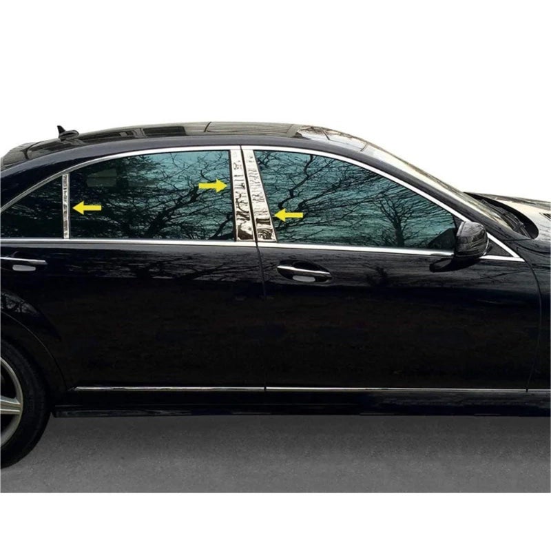 غطاء عمود باب الكروم لسيارة فئة S W221 2008-2013 ملحق خارجي - Image 5