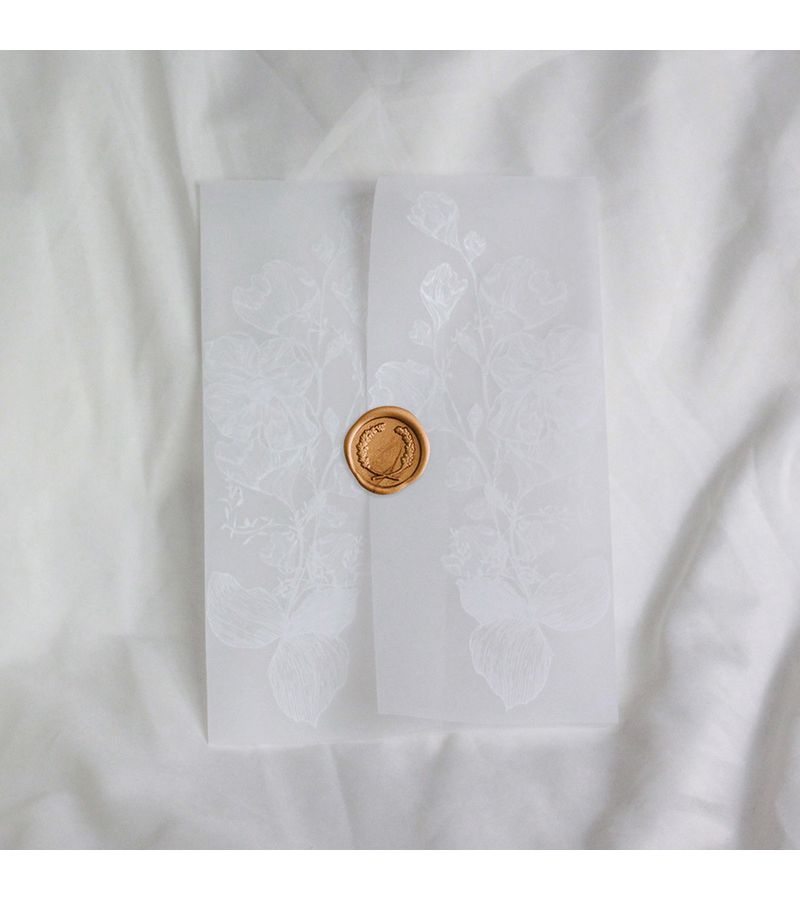 20pcs Elegant White Floral Vellum Envelopes Durable Paper Jackets For Wedding Invitations - Image 4