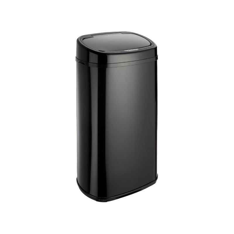 Dihl 58L Onyx Black with Black Lid Stainless Steel Auto Touchless HandsFree Sensor Kitchen Waste Dust Bin Automatic Motor