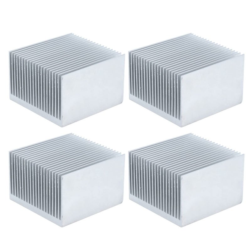 4 Pieces Aluminum Heatsink Cooling Fins with Adhesive Backing for CPU Power Modules - Image 2