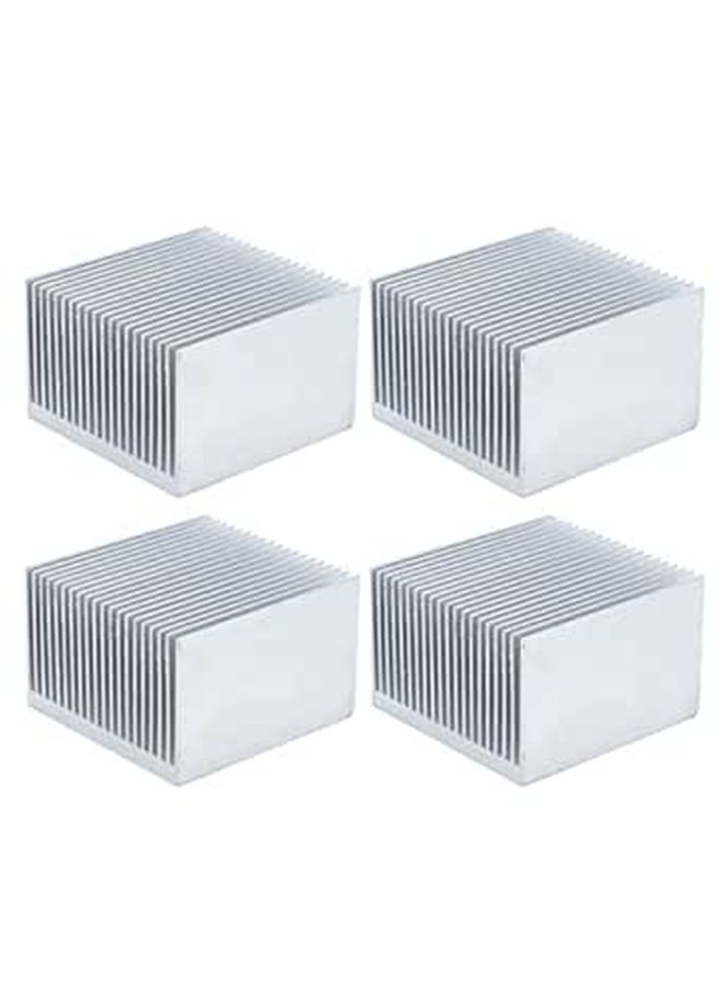 4 Pieces Aluminum Heatsink Cooling Fins with Adhesive Backing for CPU Power Modules - Image 1