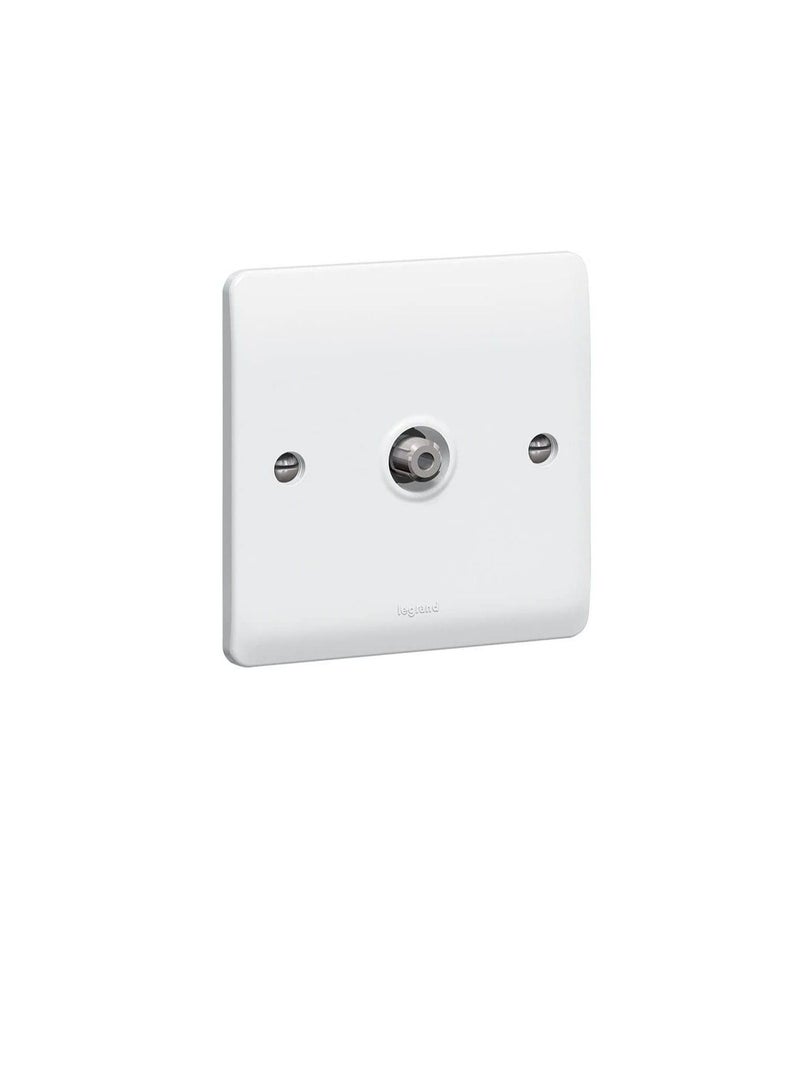 SAT SOCKET LEGRAND SYNERGY 730041 - SINGLE - ''F'' TYPE - WHITE  - Image 1
