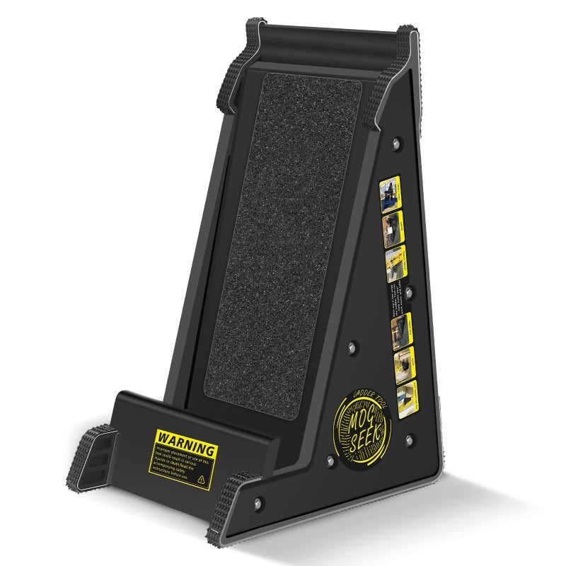 Mogseek Stable Platform Ladder Leveler - Ladder Levelers for Extension Ladders with Storage for Uneven Surfaces (Black, Upgraded Heavy-Duty Plastic) - Image 1
