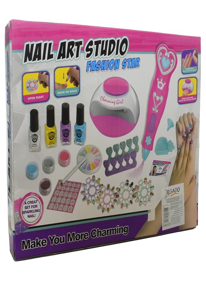 ماكينة طلاء الأظافر مع الأكسسوارات 22 قطعة - 868-106 - Image 2