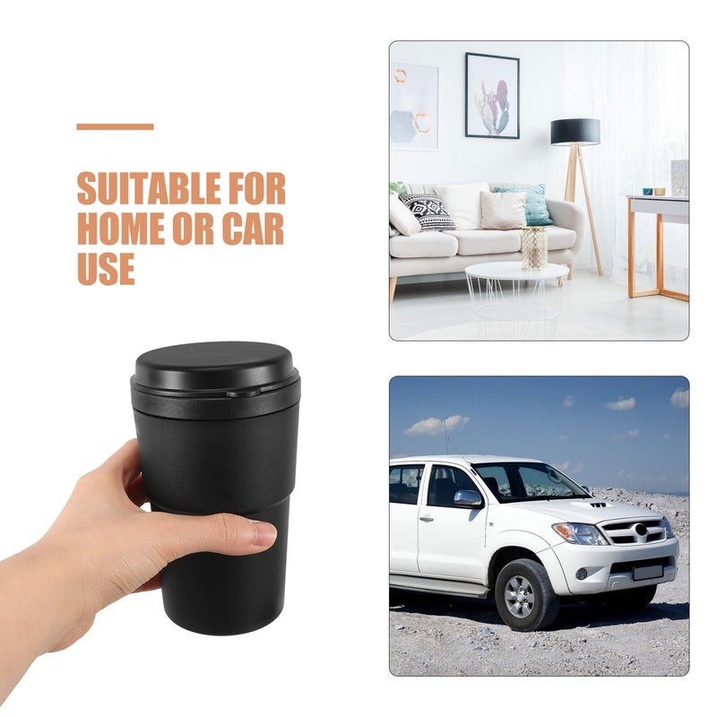 Large Capacity Portable Car Ashtray with Lid Odor Blocking Smokeless Cup Holder for Vehicle and Home - Image 4