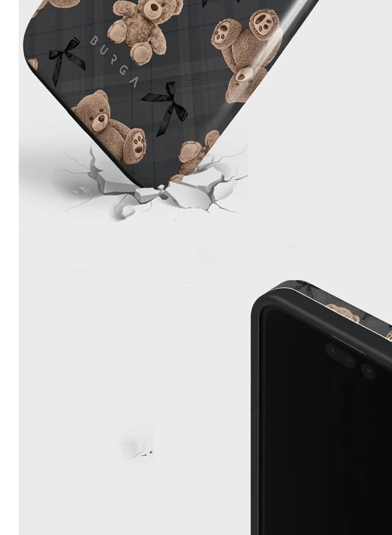 بورجا حافظة هاتف متوافقة مع هاتف iPhone 15 PRO MAX حافظة هاتف محمول هجينة مكونة من طبقتين من السيليكون الصلب حافظة واقية فاخرة مقاومة للخدش BFF Cute Teddy Bears