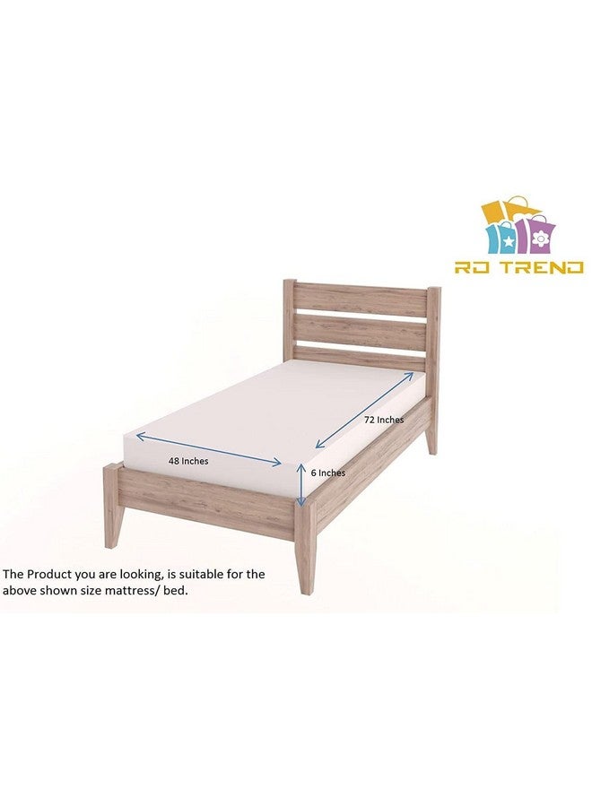 RD TREND® Premium Elastic Fitted Bedsheets for Single Bed Size (72 x 48 x 8 Inches) with 1 Pillow Cover Size (18x28 Inches) Color- Firoji - Image 3