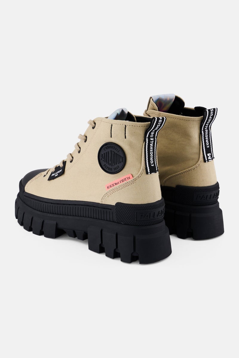 PALLADIUM Women Revolt Hi Tx Lace Up Ankle Boots, Khaki  - Image 4