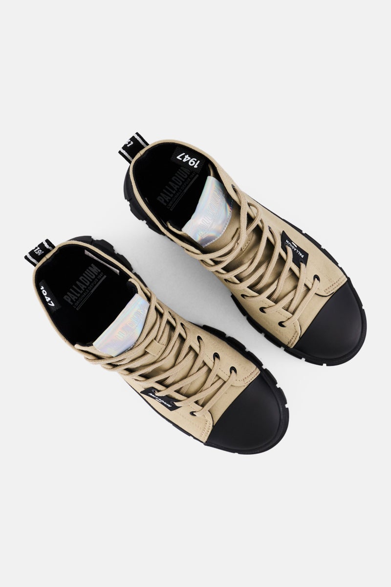 PALLADIUM Women Revolt Hi Tx Lace Up Ankle Boots, Khaki  - Image 3