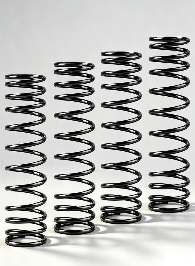 ZRRC RC Progressive Shock Spring Set for Arrma Grom 1/14 Typhon 1/16 Mojave 1/18 Granite, Soft Initial then Stiffer to Prevent Bottom Out, 38mm Upgraded Suspension Springs, Black - Image 1