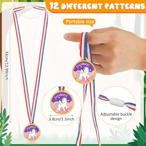 Simgoing 36 Pcs Award Medals Gold Plastic Award Medals Motivational Stickers for Kids Teacher Reward Stickers School Supplies for Sports Party Classroom Motivating and Potty Training Awards (Motivational) - Image 2
