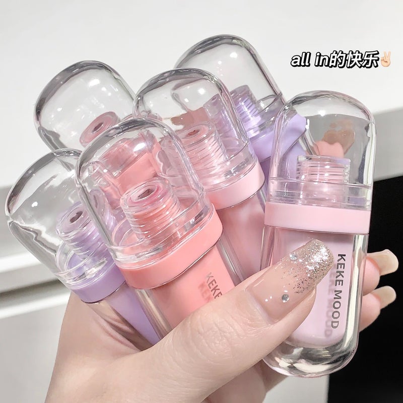 Kekemood Gummy Jelly Lip Glaze Water Gloss Crystal Color Long-Lasting Moisturizing Pouty Lips Student Party Lipstick - Image 3