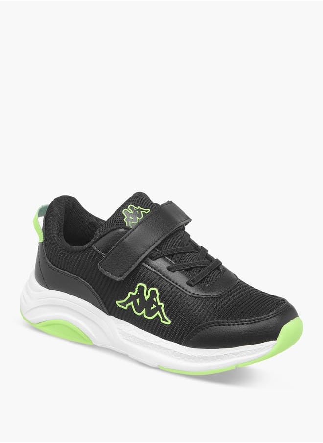 Kappa Boys' Logo Print Sports Shoes With Hook And Loop Closure  - Image 2