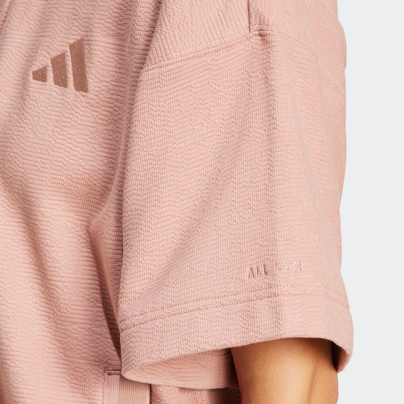 adidas قميص سنيكرز سحاب كامل All Szn Cloud Jersey