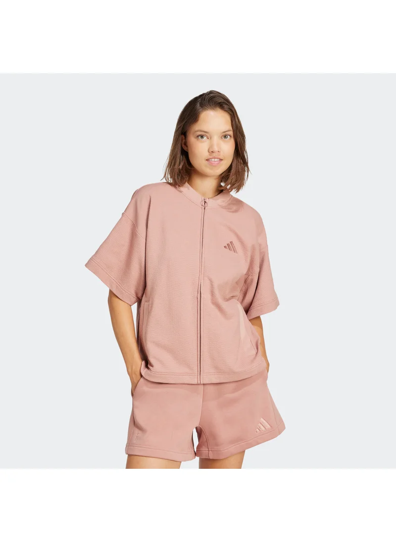 Adidas All Szn Cloud Jersey Full-Zip Shirt