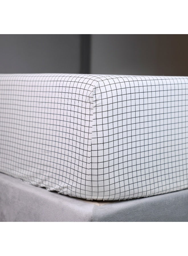 Home Box ملاءة سرير مطبوعة بخطوط مالطا قطن ملكي مقاس 200 x 33 x 150 سم - Image 3