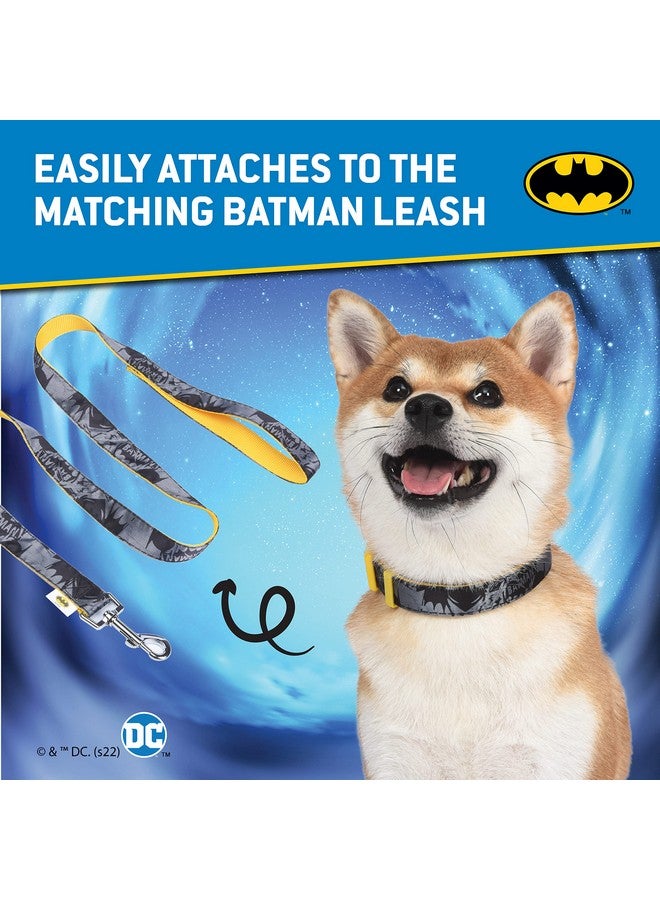 DC Comics DC Comics Vintage Batman Dog Collar, Medium Yellow| Officially Licensed DC Comics Batman Dog Collar | Medium Dog Collar for Medium Dogs with D-Ring, Cute Dog Apparel & Accessories for Pets - Image 2