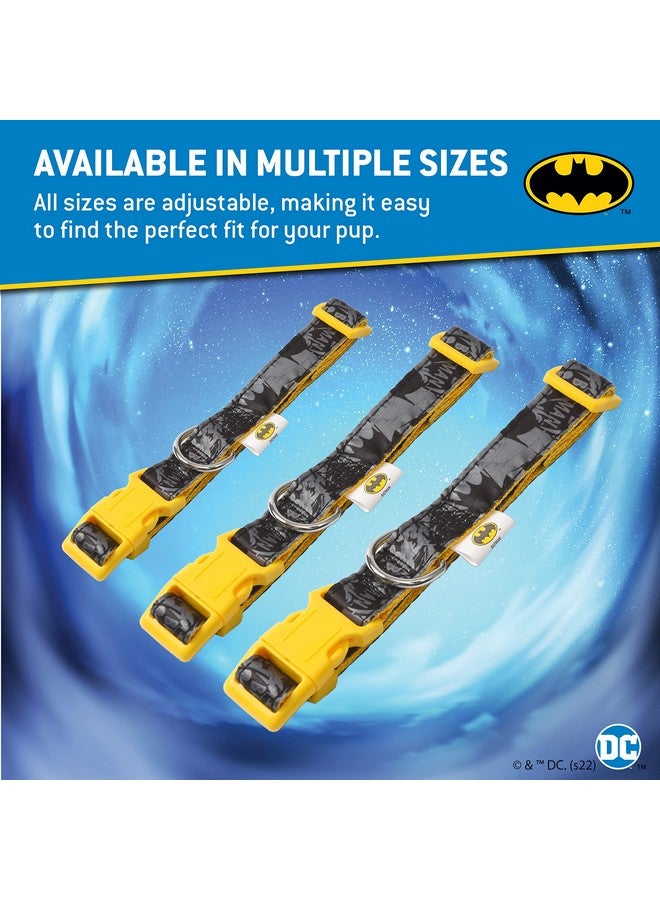 DC Comics DC Comics Vintage Batman Dog Collar, Medium Yellow| Officially Licensed DC Comics Batman Dog Collar | Medium Dog Collar for Medium Dogs with D-Ring, Cute Dog Apparel & Accessories for Pets - Image 3