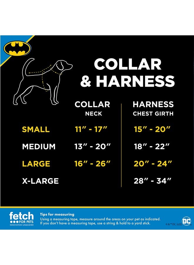 DC Comics DC Comics Vintage Batman Dog Collar, Medium Yellow| Officially Licensed DC Comics Batman Dog Collar | Medium Dog Collar for Medium Dogs with D-Ring, Cute Dog Apparel & Accessories for Pets - Image 4